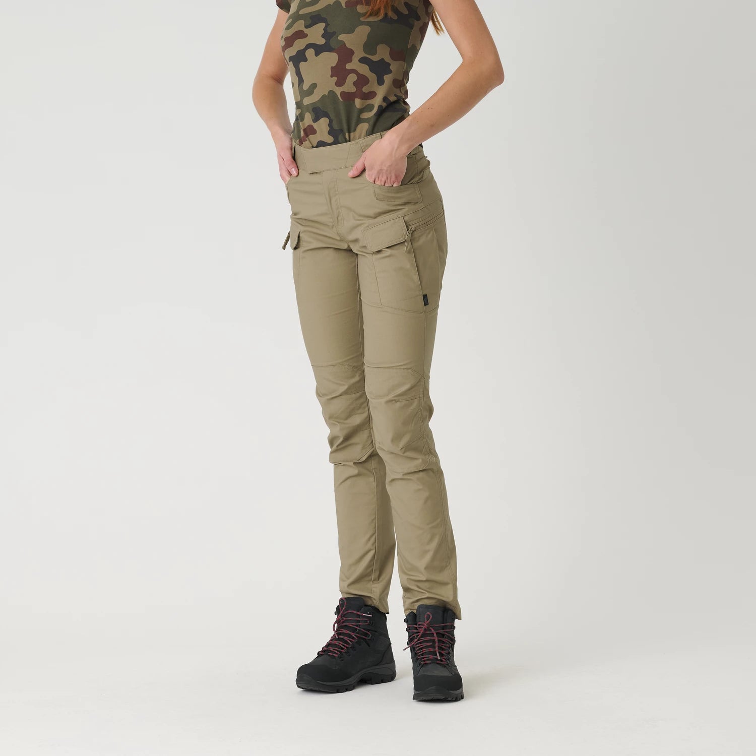 Helikon-Tex UTP Resized mestské nohavice taktické dámske PolyCotton Ripstop, Olive Drab – detail 1