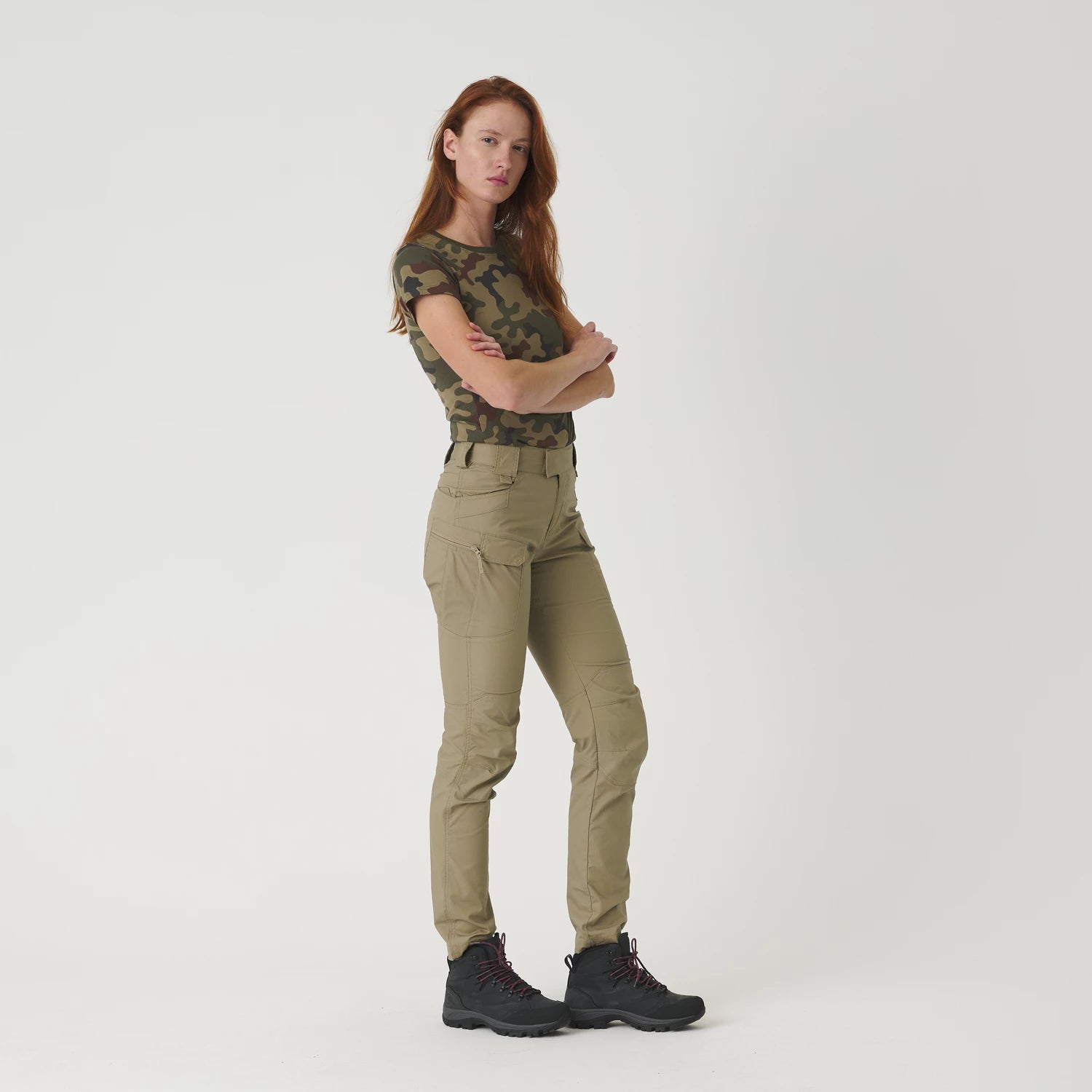 Helikon-Tex UTP Resized mestské nohavice taktické dámske PolyCotton Ripstop, Olive Drab – detail 5