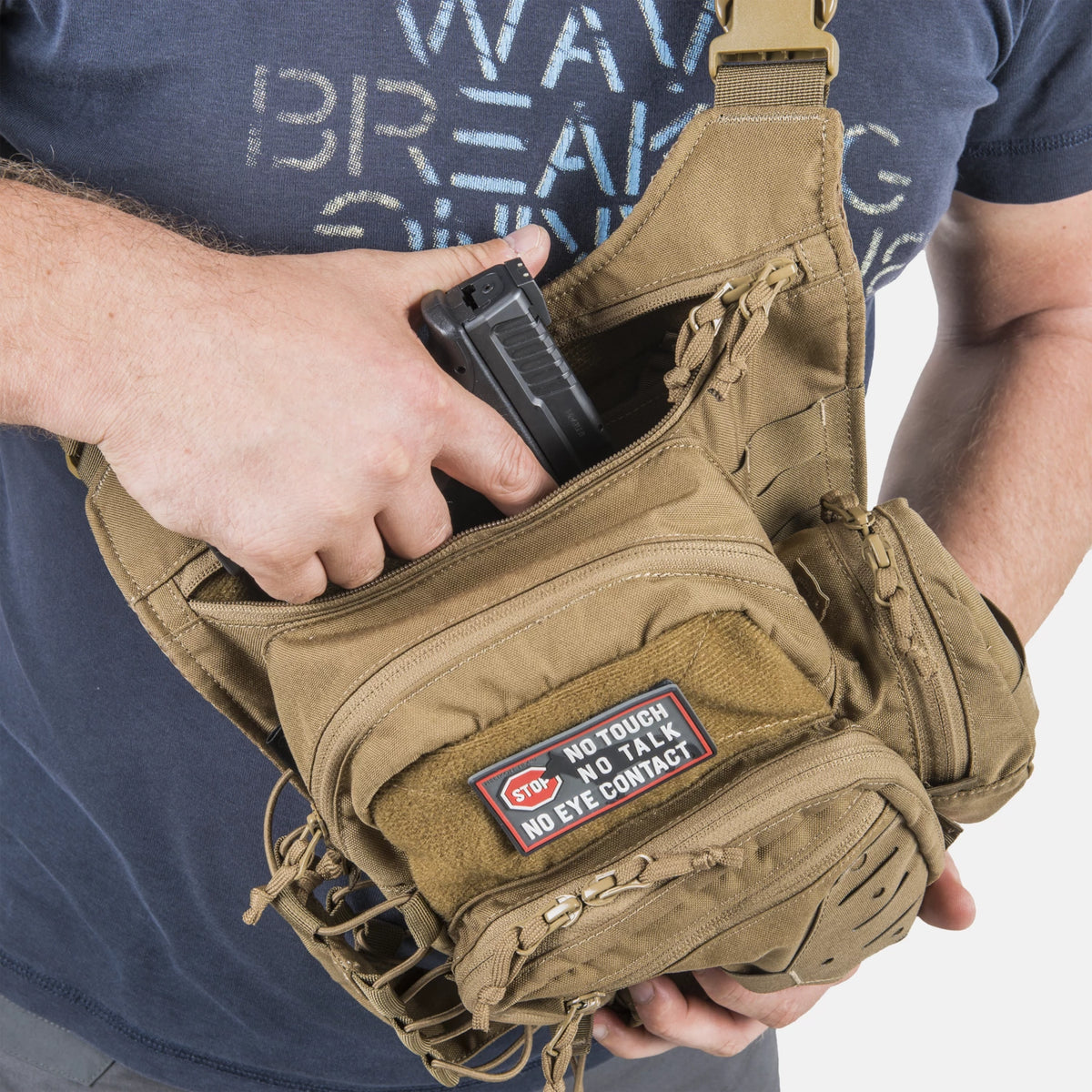 Helikon-Tex EDC taška cez rameno Cordura, MultiCam Black – detail 8