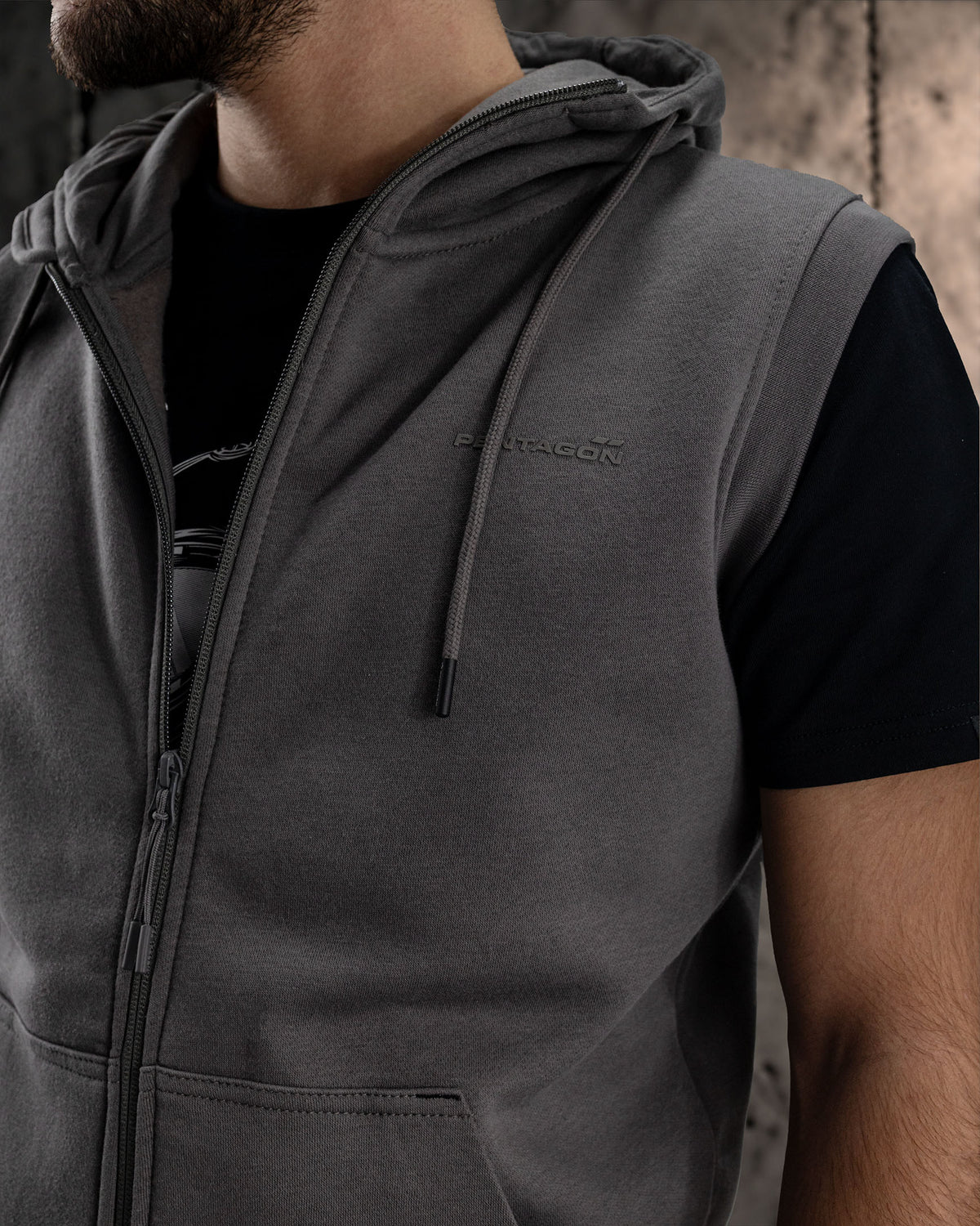 Pentagon vest with hood, Coyote