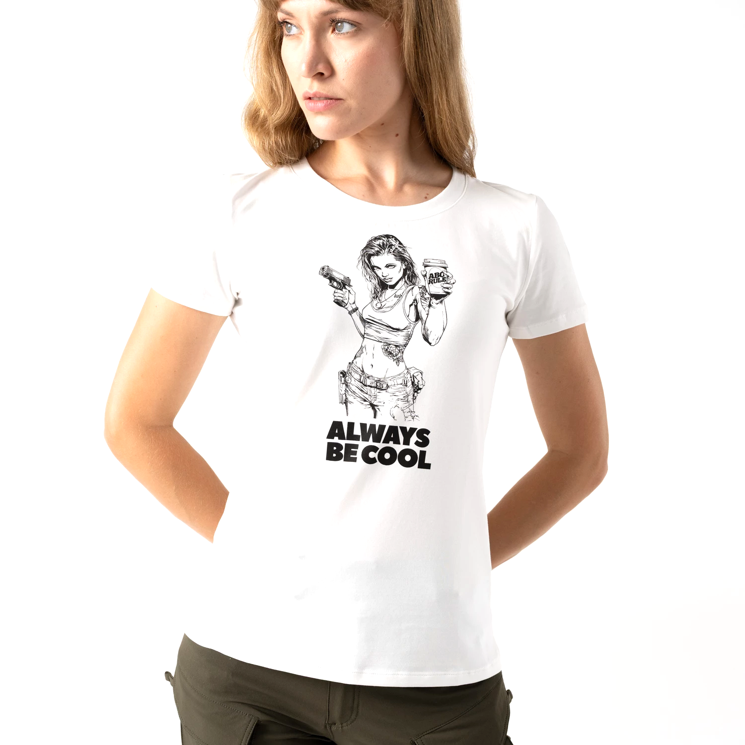 Helikon-Tex ABC Girl dámske tričko, biele