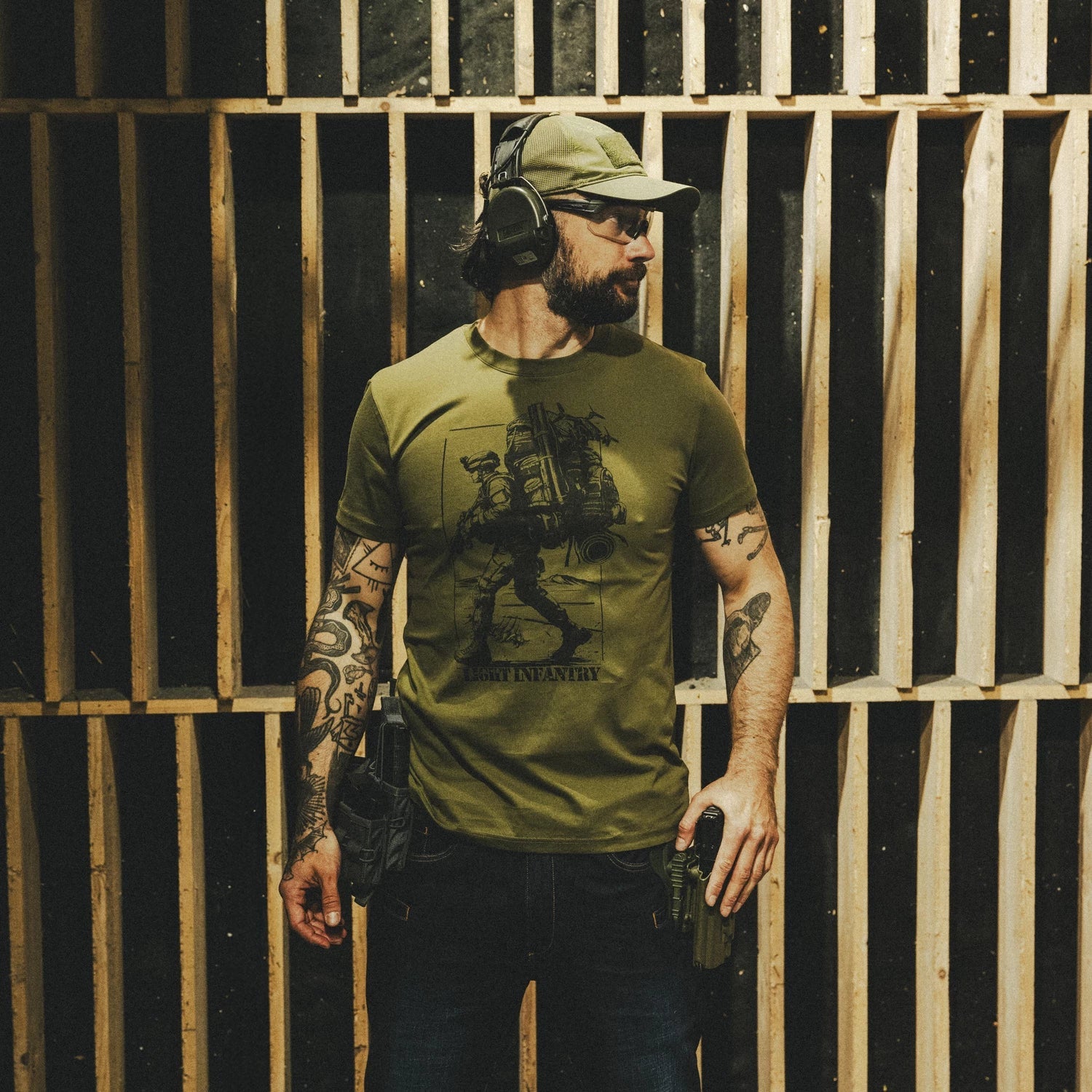 Helikon-Tex Light Infantry tričko, olive green