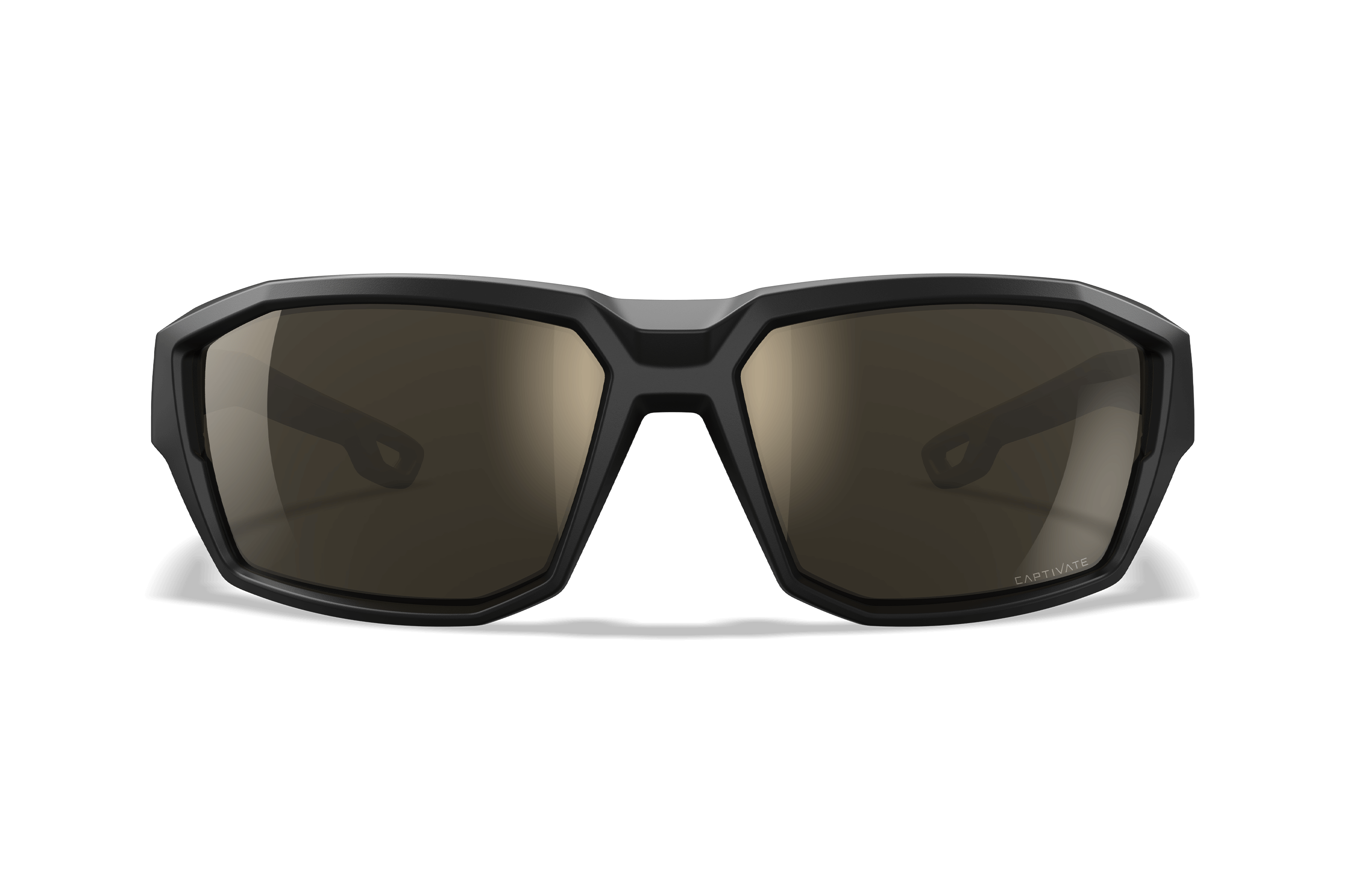 Wiley X Alpine Ballistic Sunglasses, Matte Black-Tan / CAPTIVATE Polarized Tungsten Mirror