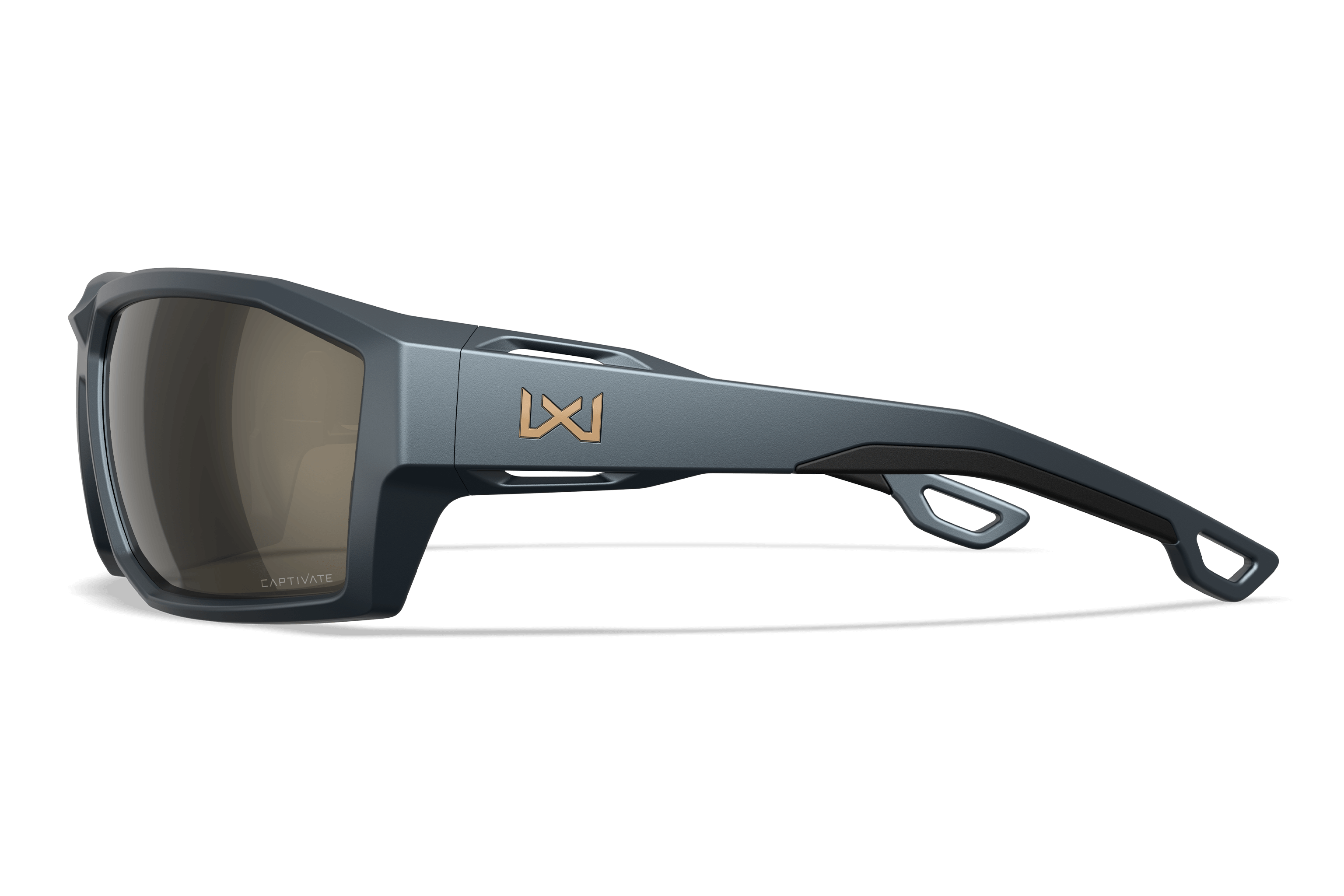 Wiley X Alpine Ballistic Sunglasses, Matte Graphite Grey / CAPTIVATE Tungsten Mirror