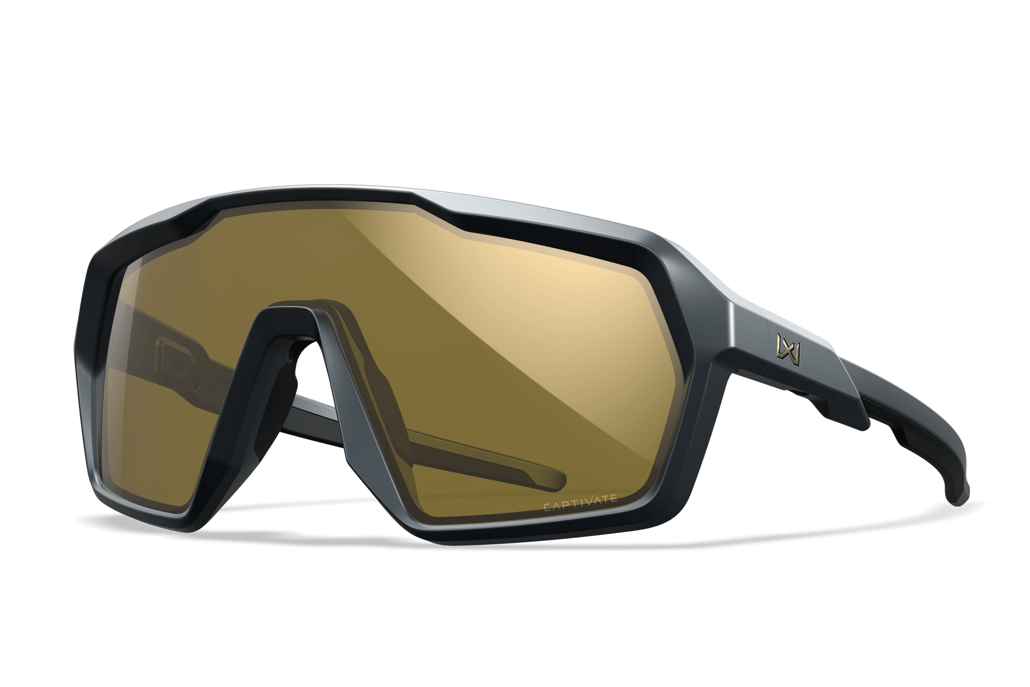 Wiley X Citadel Sunglasses, Captivate Gold Mirror/Matte Graphite Grey