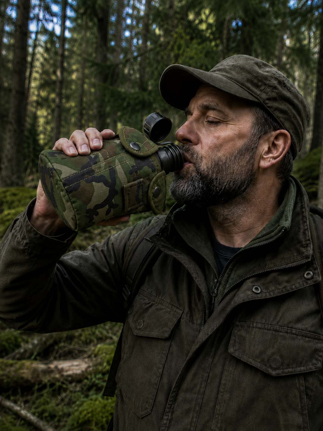 Dragowa Tactical τακτικό παγούρι πεδίου 1L, woodland