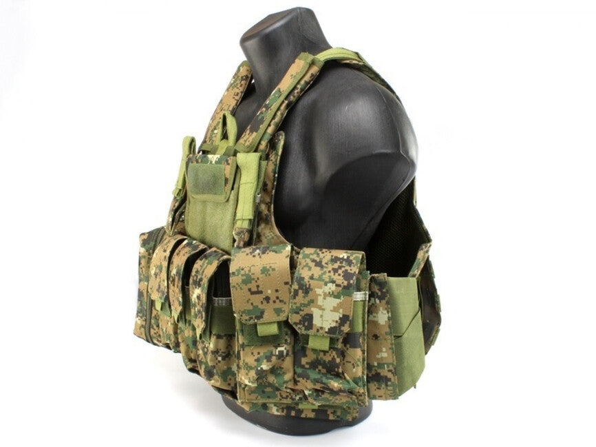 DRAGOWA Tactical Heavy Duty Vest, Digital Woodland