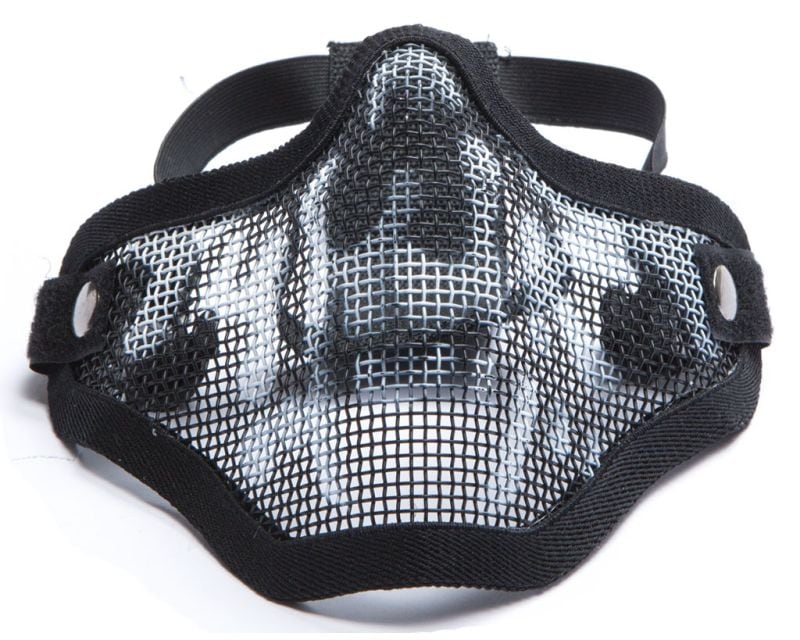 Action Sport Games Airsoft Protective Mask STALKER ASG with Metal Lower Mask - Black/Skull