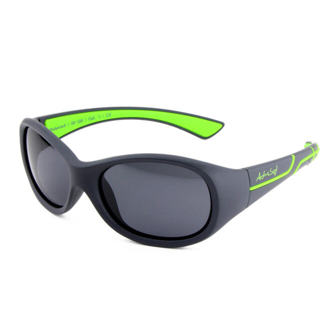 ActiveSol Kids @school sports Children's Polarized Sunglasses, Grey/Green