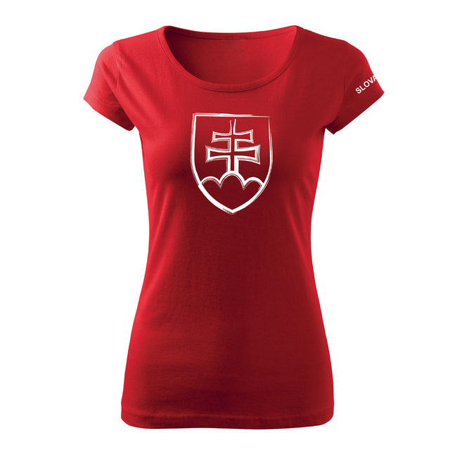 DRAGOWA Women's Slovak Symbol T-Shirt 150 g/m², White