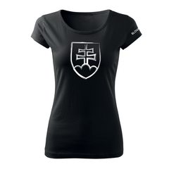 DRAGOWA women's t-shirt Slovak emblem 150 g/m², black