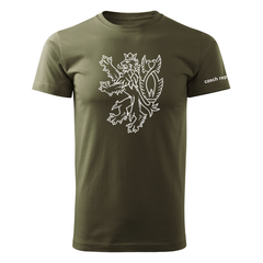 DRAGOWA short-sleeve t-shirt Czech lion 160 g/m², olive