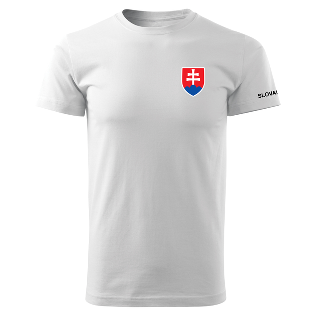 DRAGOWA Short Small Colored Slovak Emblem 160g/m2 T-Shirt, White