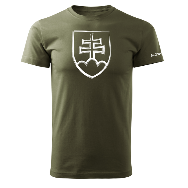 DRAGOWA Slovak Symbol Short Sleeve T-Shirt 160 g/m², Black