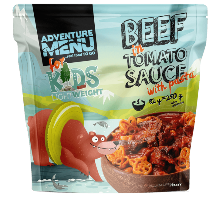 Adventure Menu Beef in Tomato Sauce with Pasta, 250g