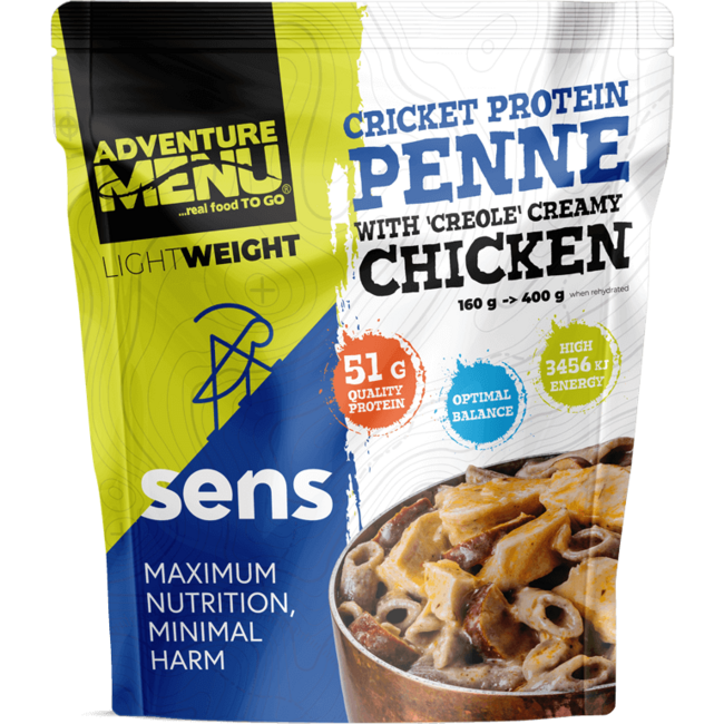 Adventure Menu SENS Crickets Protein Penne with Chicken in Creole Cream Sauce, 400g