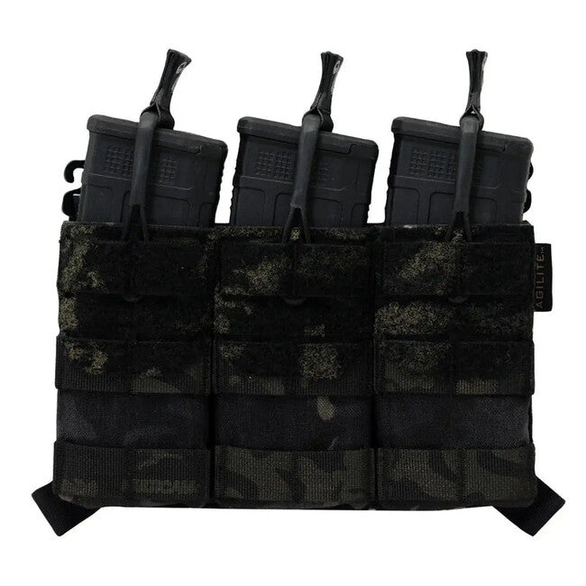 Agilite AG3 Placard Triple Magazine Pouch, Multicam Black