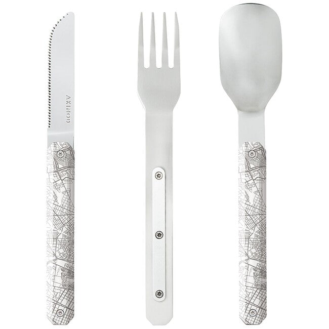 Akinod A01M00010 Cutlery Set 12h34, Downtown White