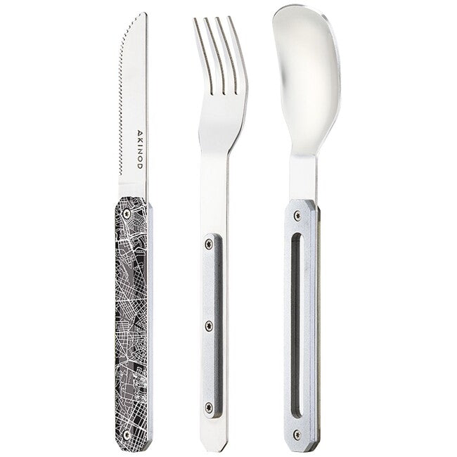 Akinod A01M00011 Cutlery Set 12h34, Downtown Noir