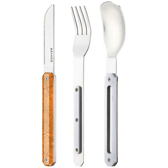 Akinod A01M00016 Cutlery Set 12h34, Downtown Orange