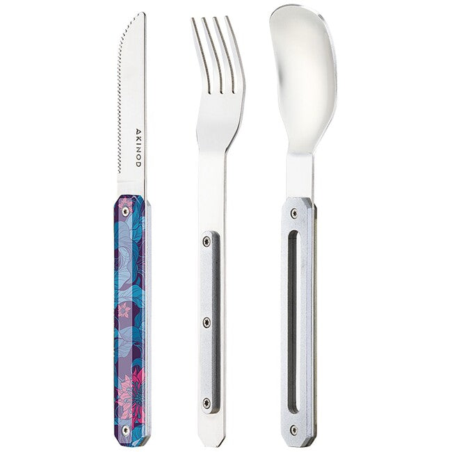Akinod A01M00024 Cutlery Set 12h34, Hibiscus
