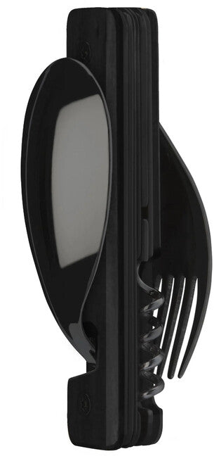 Akinod A02B00004 Multifunctional Set 13h25, Black Mirror Finish, Ebony Wood