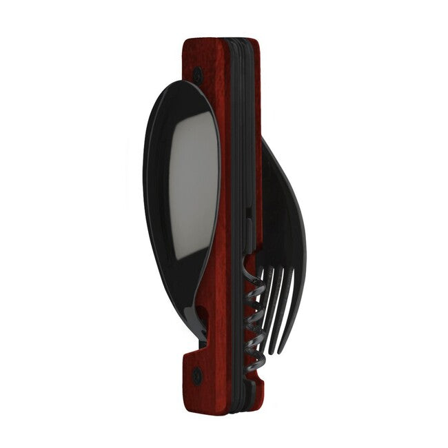 Akinod A02B00005 Multifunctional Set 13h25, Black Mirror Finish, Coral Wood
