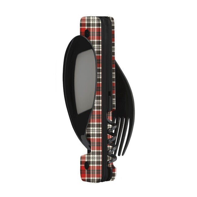 Akinod A02B00012 Multifunction Set 13h25, Black Mirror Finish, Red Tartan