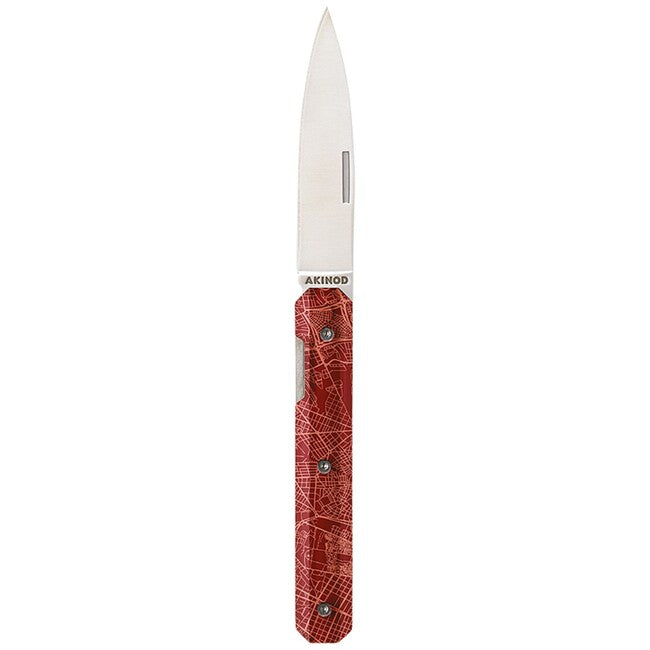 Akinod A03M00015 Pocket Knife 18h07, Downtown Rouge