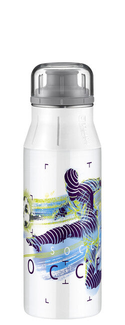 alfi elementBottle Kids Stainless Steel Drinking Bottle, 0.6 L, Football