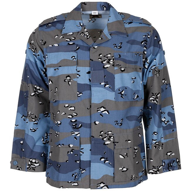 MFH BDU American Field Jacket Rip-Stop, Chocolate Chip Blue Camo