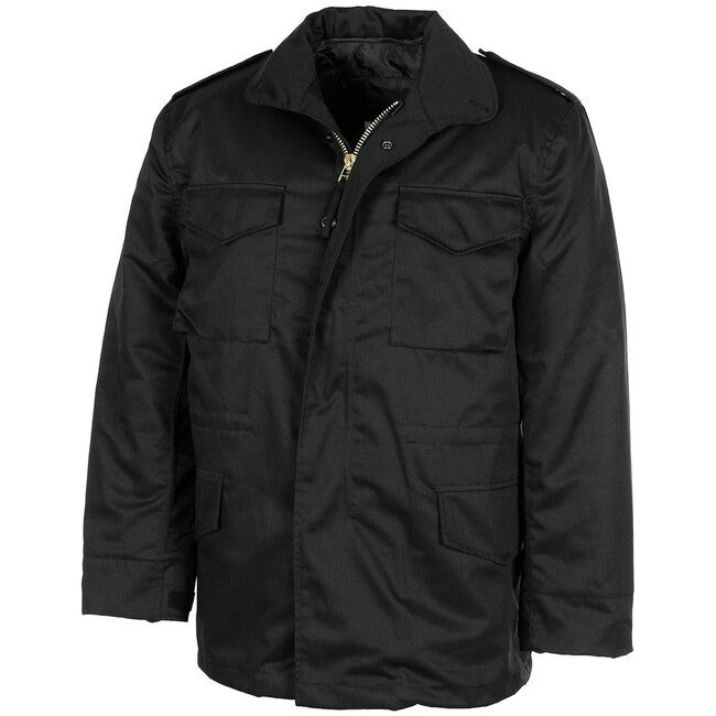 MFH M65 American Field Jacket with Detachable Quilted Lining, Black