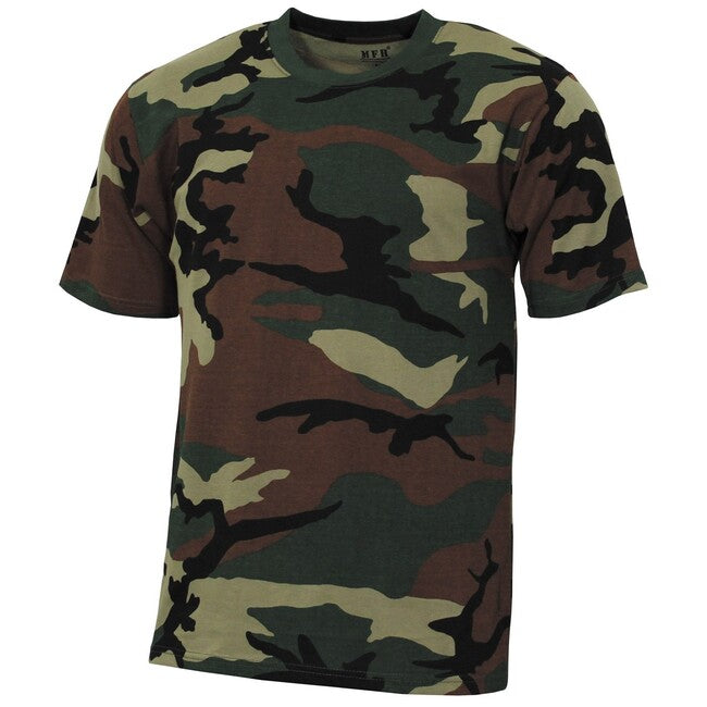 MFH American T-Shirt Streetstyle, Short Sleeve, Woodland