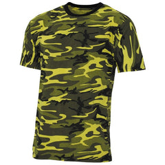 MFH Streetstyle Αμερικανικό Κοντομάνικο Μπλουζάκι, yellow-camo