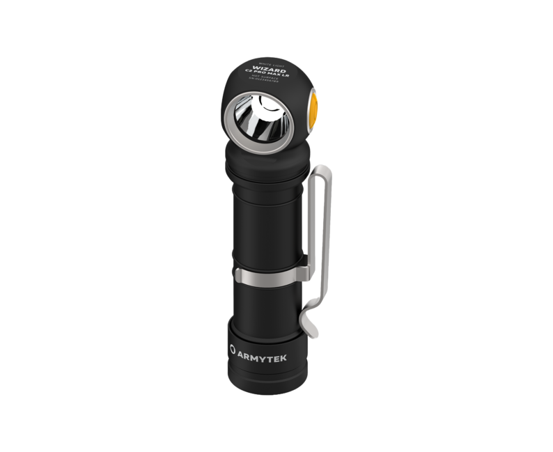 ArmyTek Wizard C2 Pro Max LR White LED vreckové svietidlo s klipom na opasok, s brašnou napájanie z akumulátorom 4150 lm