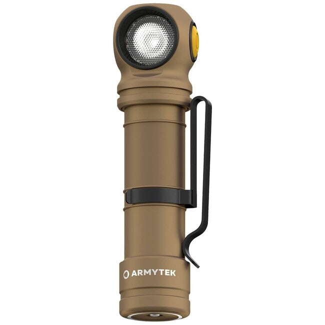 ArmyTek Wizard C2 Pro Max Magnet White LED Flashlight with Magnetic Mount, Battery Powered, 4000 lm, Sand