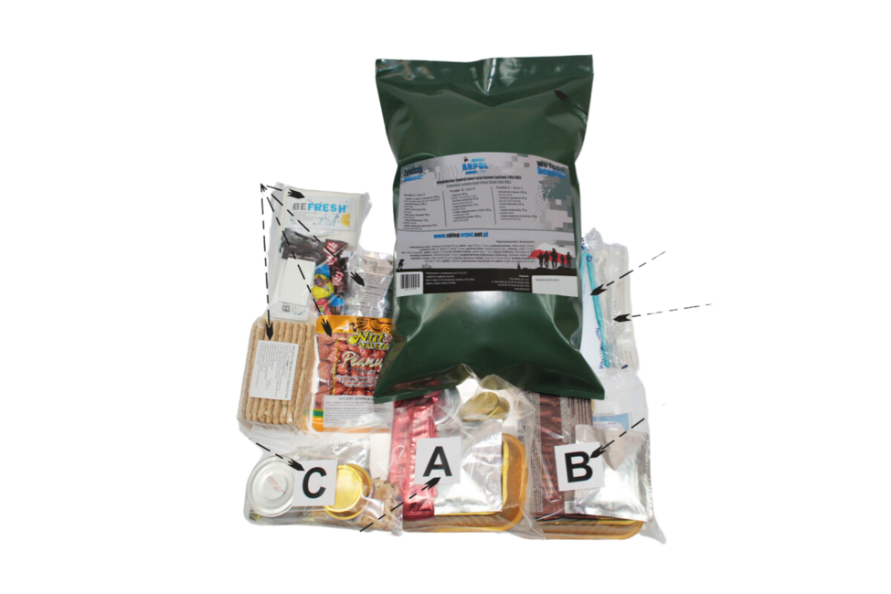 Arpol Individual Combat Food Ration RB3 - Backpack with Rice and Goulash