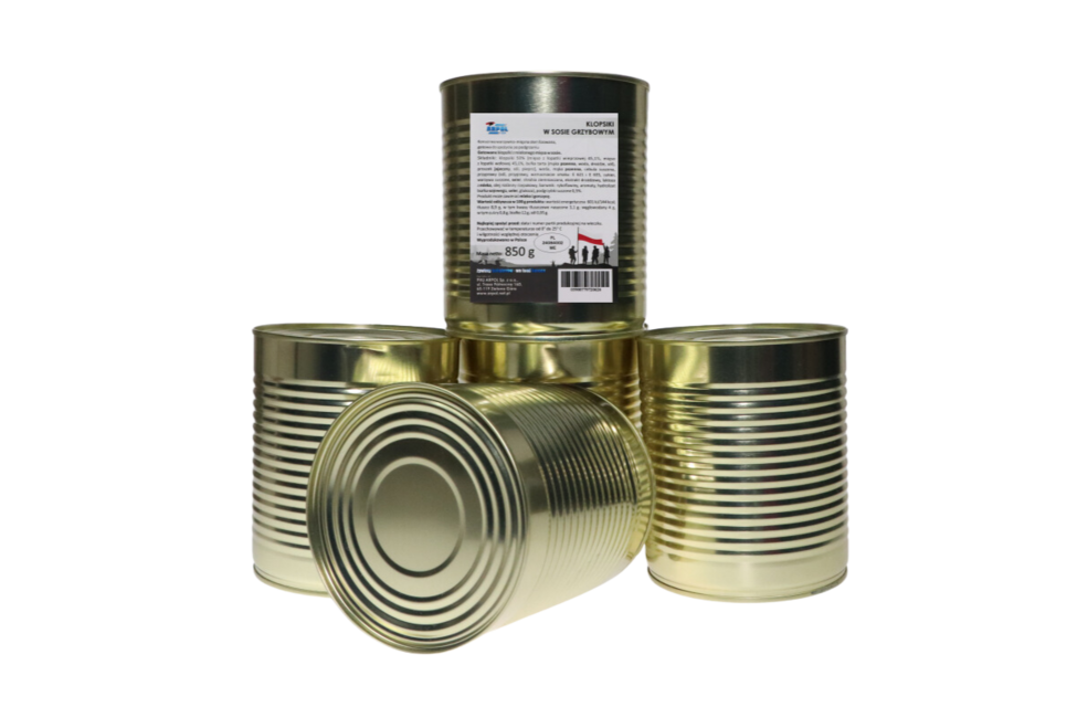 Arpol Military Canned Meat - Meatballs in Mushroom Sauce, 850g