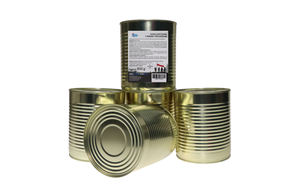 Arpol Military Canned Food - Buckwheat Porridge with Meat and Mushrooms, 850g