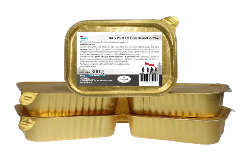 Arpol Military Meal in Tray - Guinea Fowl Fillet in Mustard Sauce, 300g