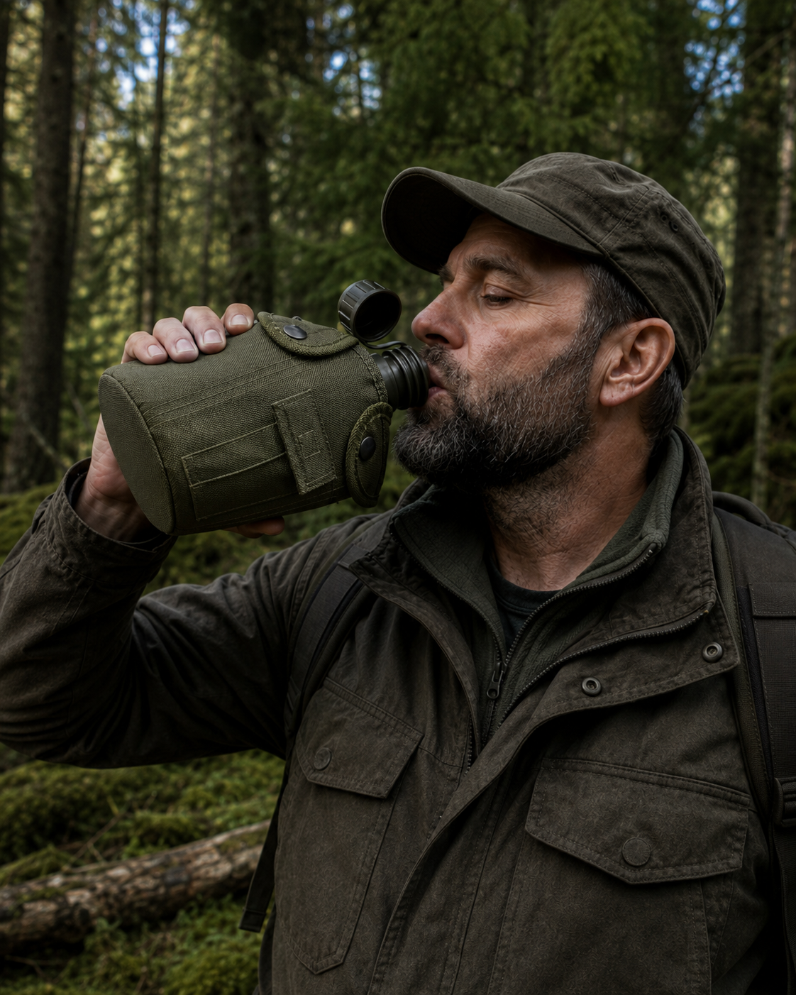 Dragowa Tactical tactical field bottle 1L, green