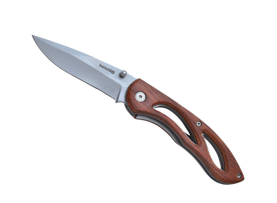 Baladeo ECO160 Maringa Pocket Knife, 8.5cm Blade, 420 Steel, Wood Handle