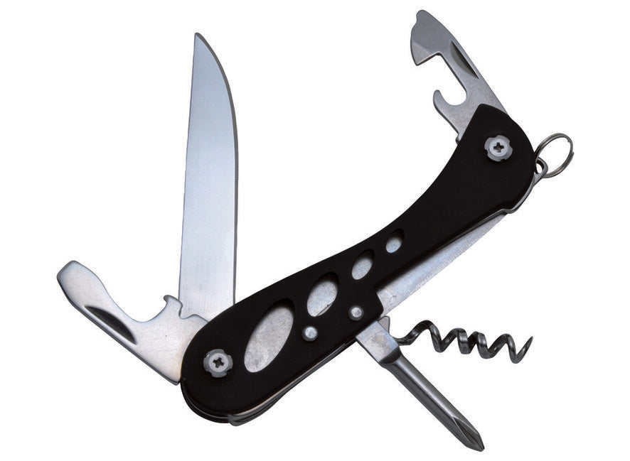 Baladeo ECO161 Barrow Multifunctional Knife, 7 Functions, Black