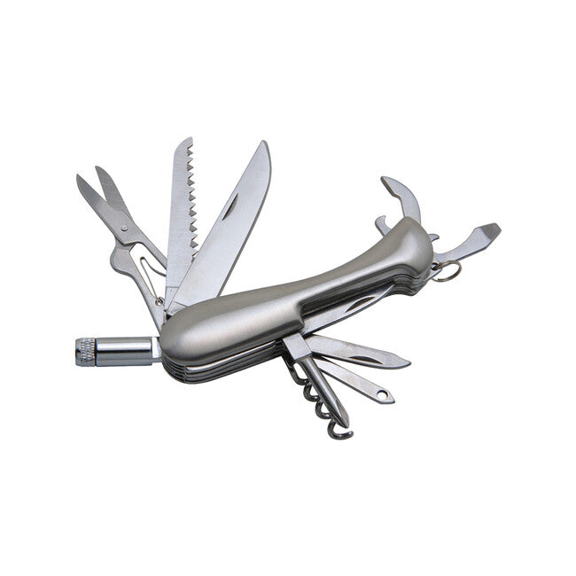 Baladeo ECO164 Barrow Multifunctional Knife, 12 Functions, Stainless Steel