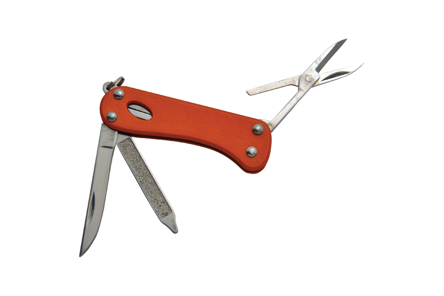 Baladeo ECO169 Barrow Multifunctional Knife, 5 Functions, Orange