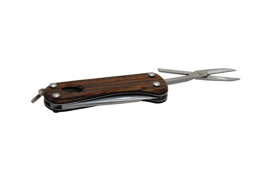 Baladeo ECO170 Barrow Multifunctional Knife, 5 Functions, Zebra Wood