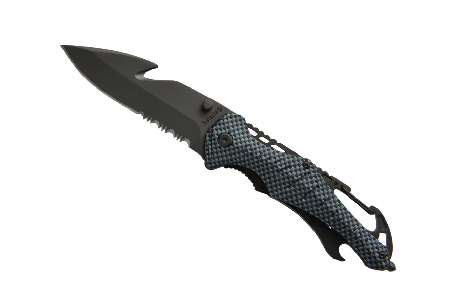Baladeo ECO202 Emergency Rescue Knife, Black