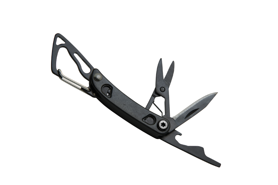 Baladeo ECO205 Tech Multifunctional Mini Knife, 5 Functions, Black
