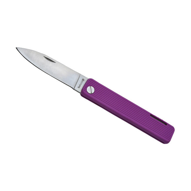 Baladeo ECO353 Papagayo vreckový nôž, čepeľ 7,5 cm, oceľ 420, rukoväť TPE fialová