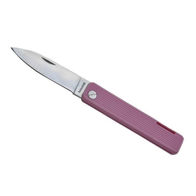 Baladeo ECO354 Papagayo Pocket Knife, 7.5 cm Blade, 420 Steel, Pink TPE Handle
